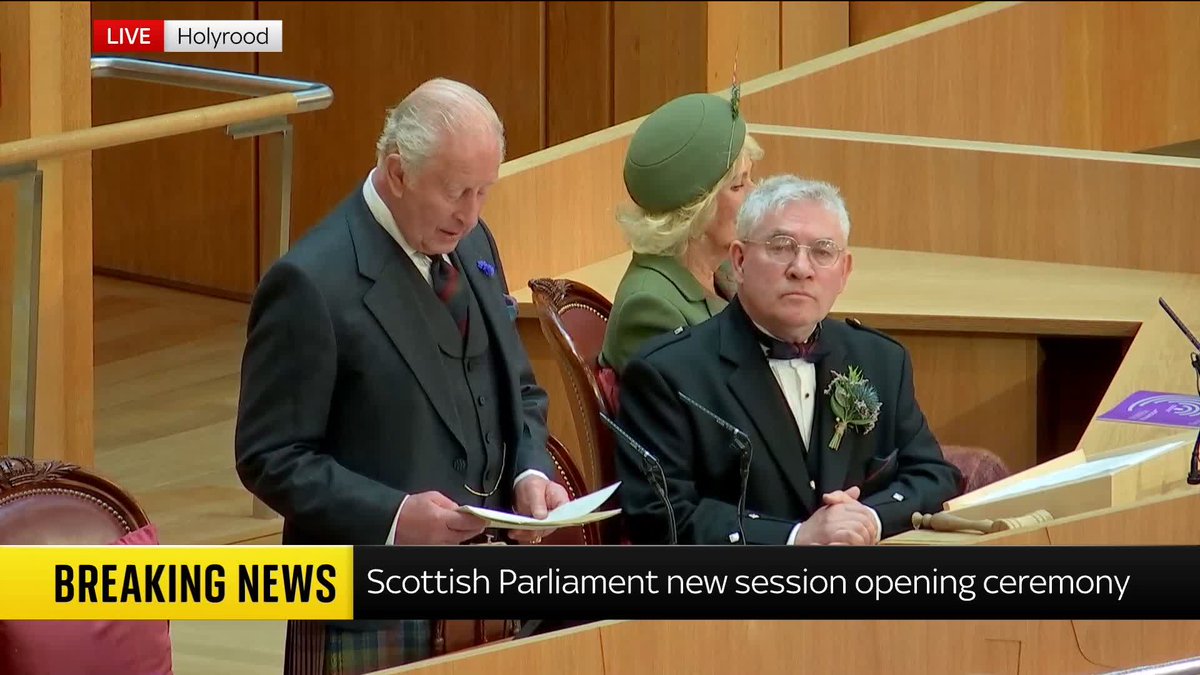 'People across Scotland look for leadership.' King Charles addresses MSPs and First Minister John Swinney as Scottish parliament begins its new session following May's election