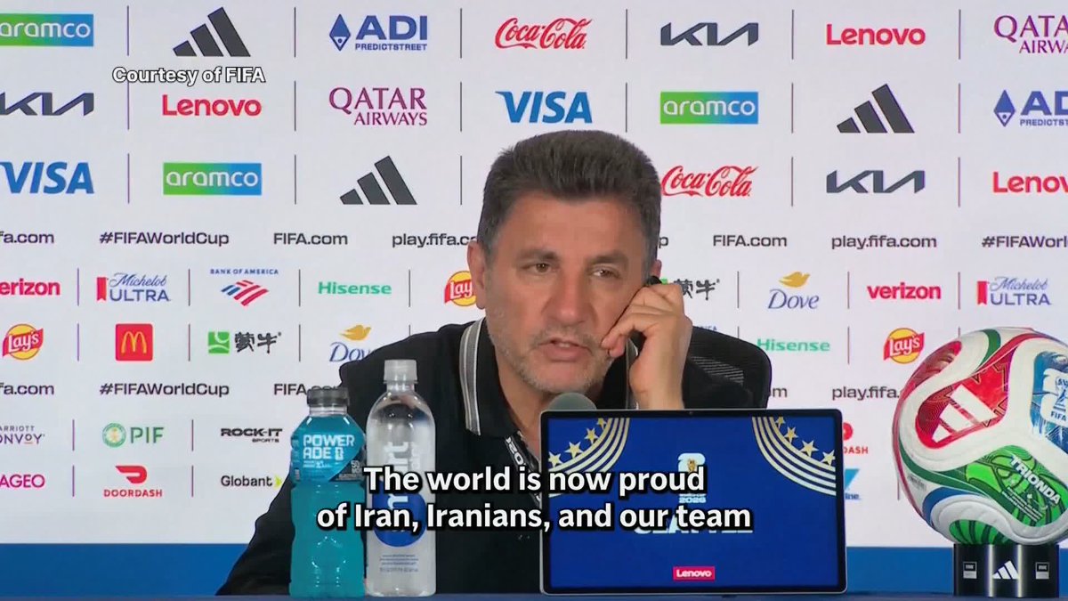 Iranian head coach Amir Ghalenoei has urged FIFA president Gianni Infantino to stand up to the US following his side's treatment at the World Cup 🇮🇷
