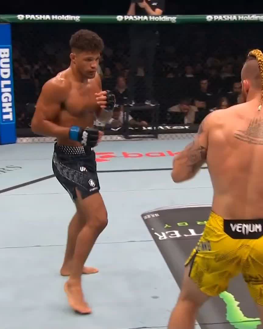 What a performance 😮‍💨 Daniil_DonchenkoUFC earns the TKO victory to make it 8 in a row! [ #UFCBaku | LIVE NOW on @ParamountPlus ]