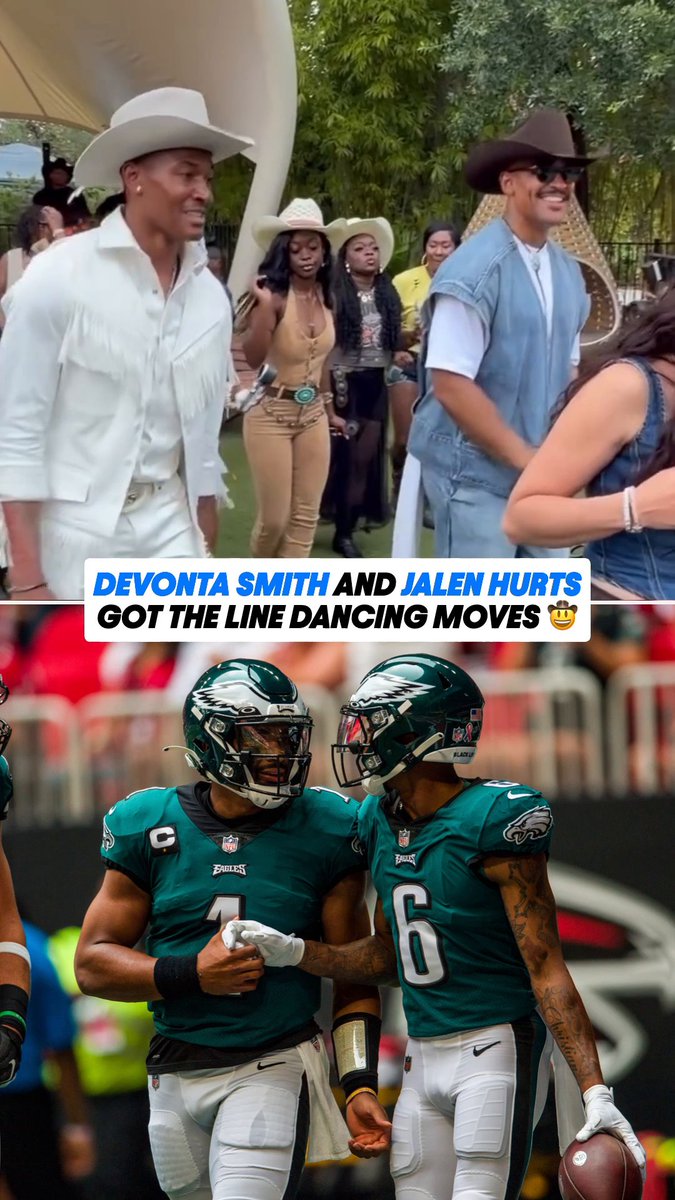 Just two Eagles with elite footwork 🕺 (via agentnicolelynn/IG)
