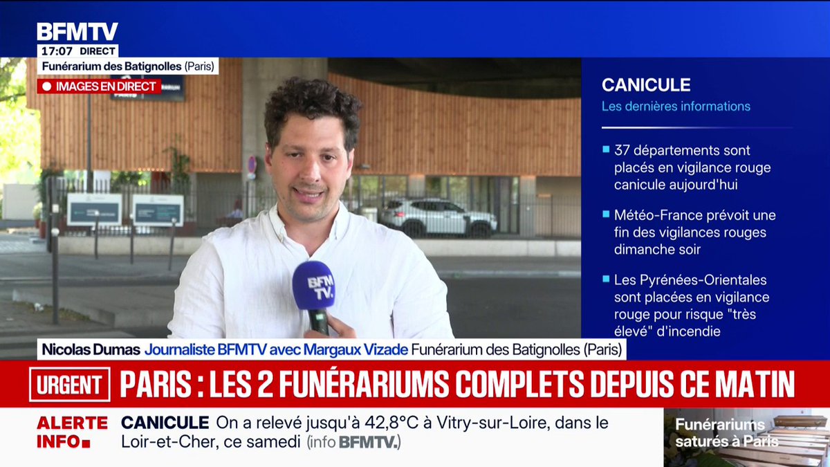 Canicule: les deux funérariums parisiens au complet