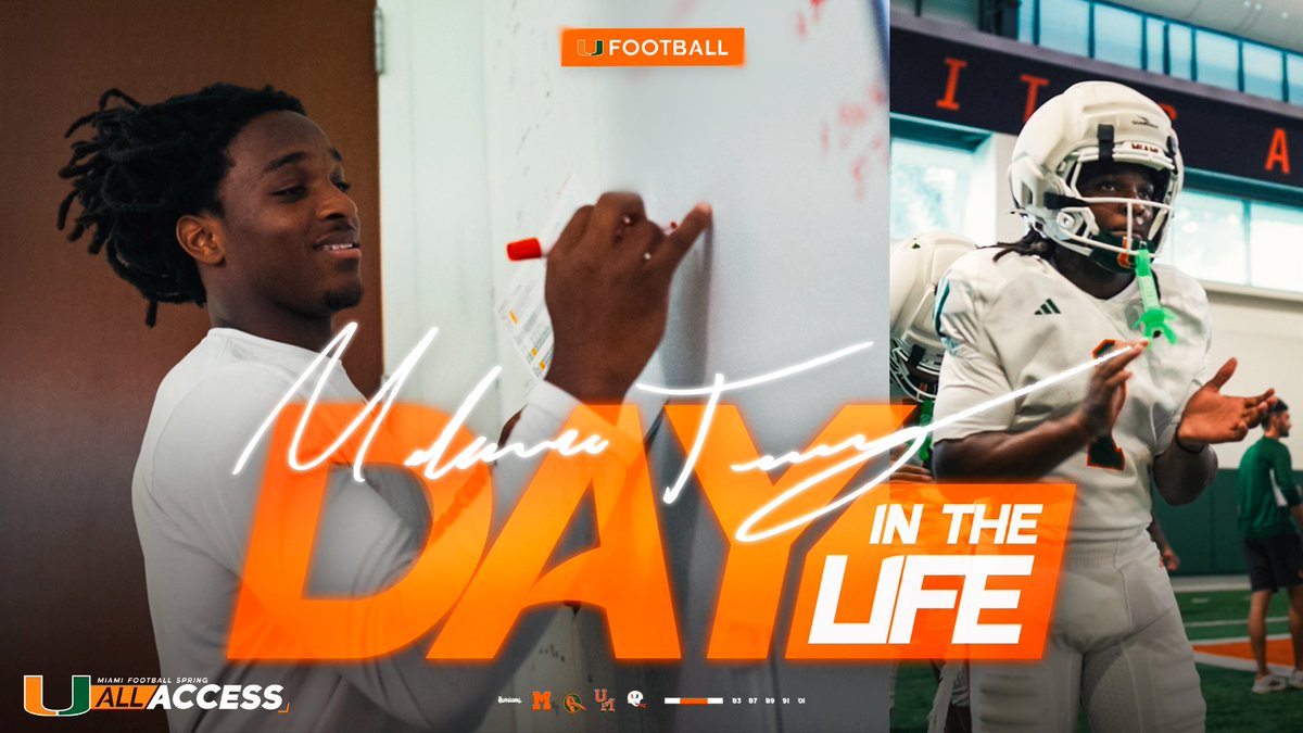Spend a day with Malachi Toney and get a behind-the-scenes look at what it takes to prepare, compete, and represent the Hurricanes 🙌 🔗: