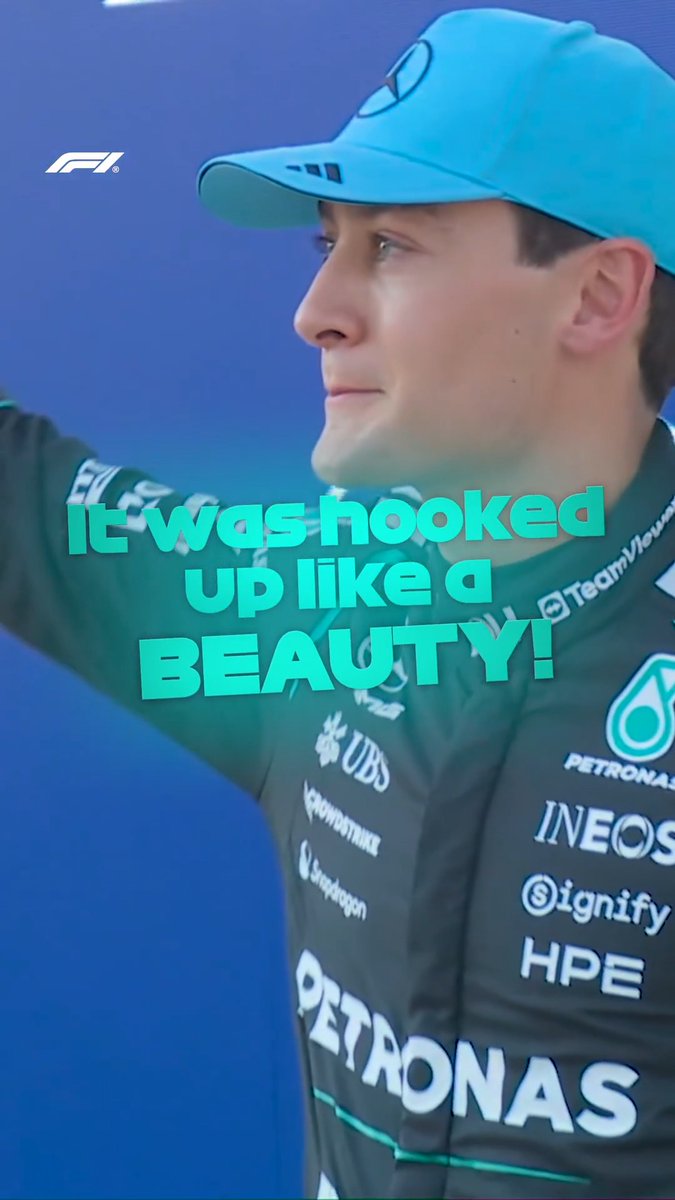 "It was hooked up like a BEAUTY" ๐ฎโ๐จ George Russell crosses the line and secures Pole Position at the Red Bull Ring! ๐ #F1 #AustrianGP