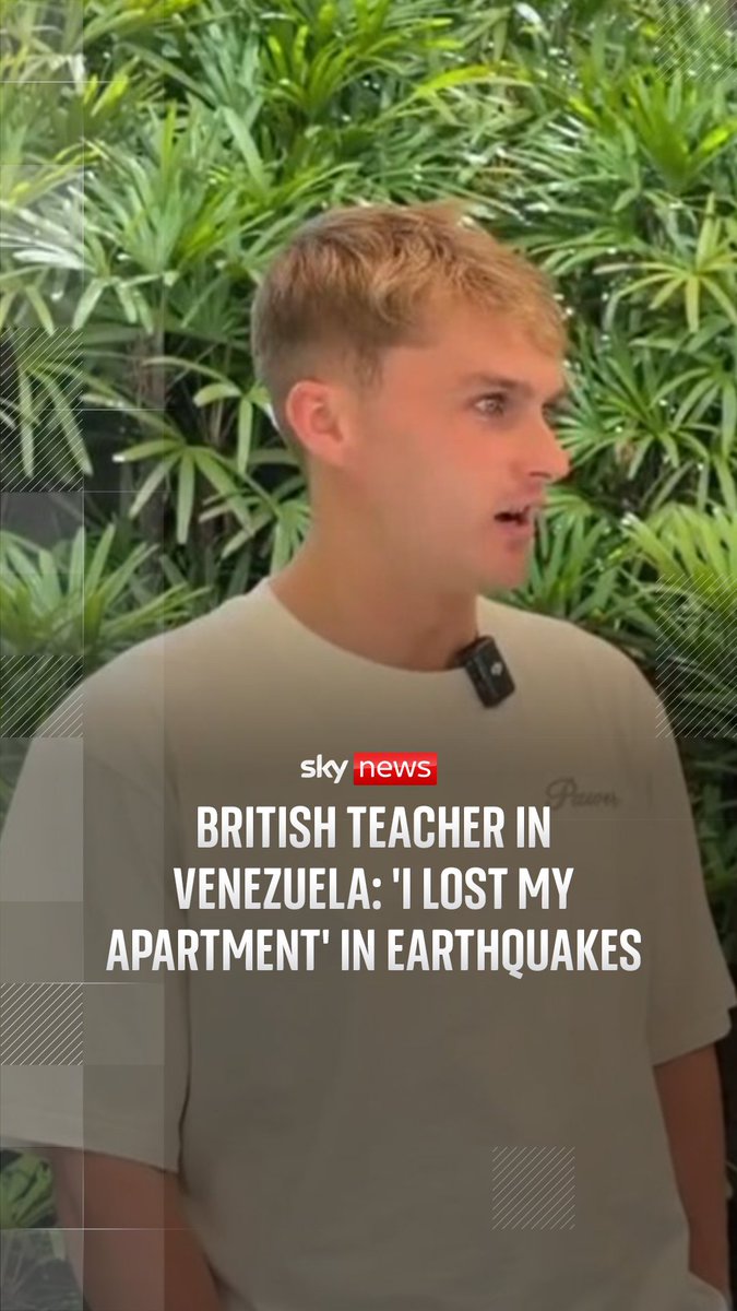 Sky News' Martha Kelner speaks to a British teacher based in Venezuela who has lost his apartment following the earthquake