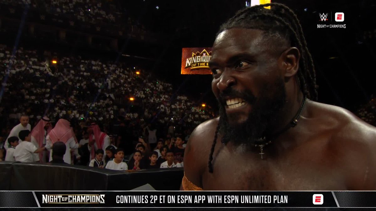 Oba Femi said NOPE ❌ Catch the first hour of #WWENOC LIVE on ESPN!