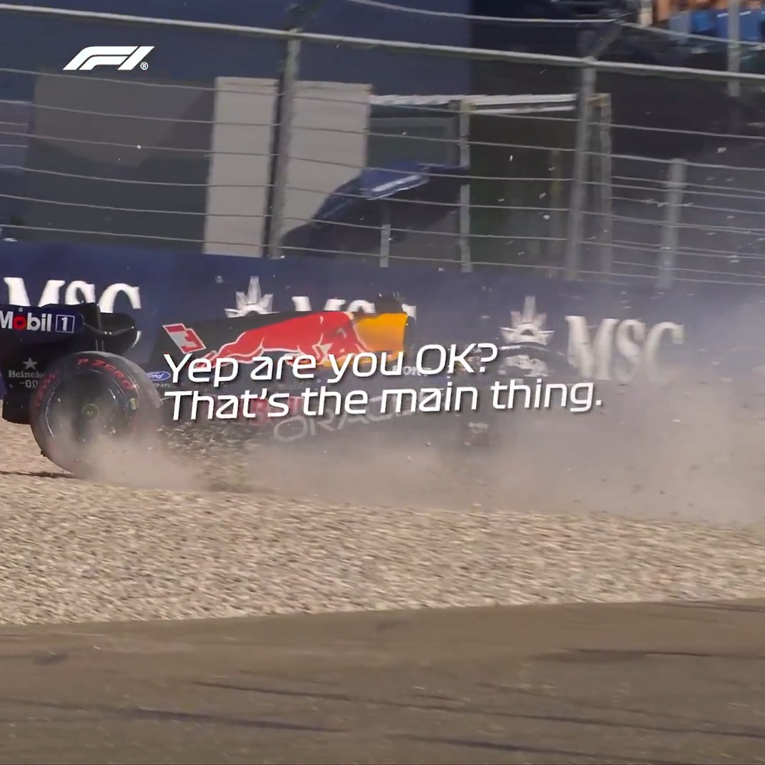 Glad you're OK, Max! 👊 A rare error from Max Verstappen as he pushed to the limit in Q3 #F1 #AustrianGP