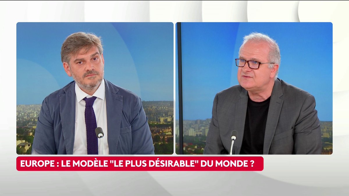 🔴 Europe : "Le programme du RN ne contient plus la sortie de l'Europe et de l'euro. Mais, il mène doucement, petit à petit, à une remise en cause du système", estime Étienne Gernelle, co-auteur du livre Il suffit de s'aimer. #ToutEstPolitique #canal16