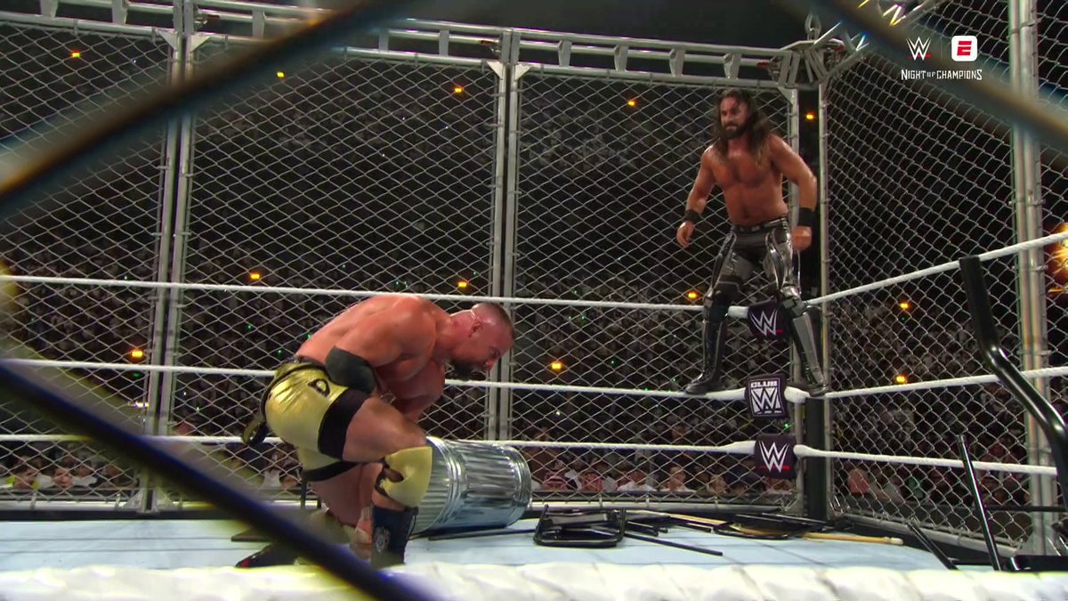 SETH ROLLINS TAKES OUT BRON BREAKKER AT #WWENOC 🔥 Stream #WWENOC NOW on the ESPN App with an ESPN Unlimited plan:
