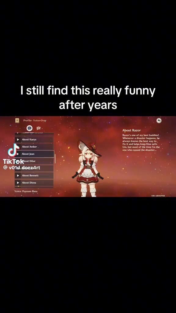 people always dig on diluc’s model when this is by far the funnier slander