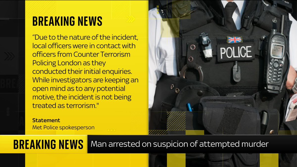 BREAKING: Man arrested on suspicion of attempted murder after car collides with multiple pedestrians in West London "The incident is not being treated as terrorism", a Met spokesperson has said 📺 Sky 501, Virgin 602, Freeview 233, and YouTube