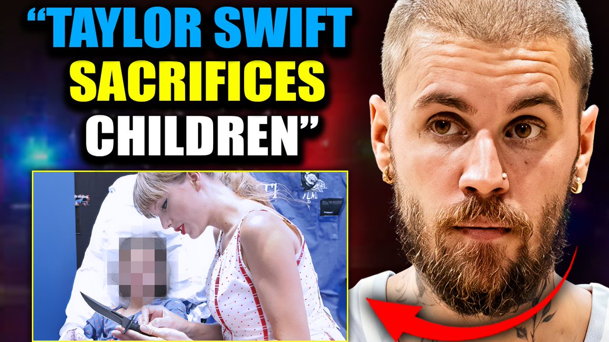 Justin Bieber Reveals 'Satanist' Taylor Swift 'Killed and Ate a Baby' To Stay in Illuminati Justin Bieber has nothing left to lose. He's torching the music industry, revealing its biggest stars are forced to sacrifice children to fuel their success - and he has the proof. Bieber's target? Taylor Swift. He claims Taylor was tasked with a blood sacrifice. And it wasn't some random industry rival. It was the child of one of her own fans. A Swiftie's firstborn.