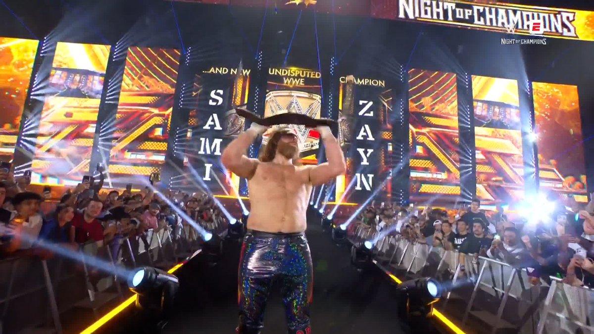 Let the celebration BEGIN for SAMI ZAYN!! 👏