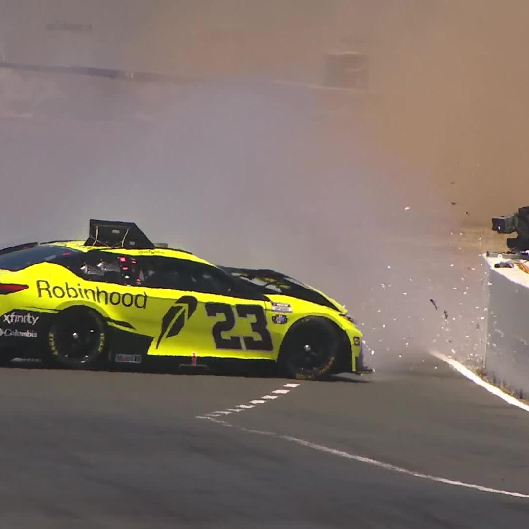 The No. 23 got wide off of Turn 10 and made contact. 😳