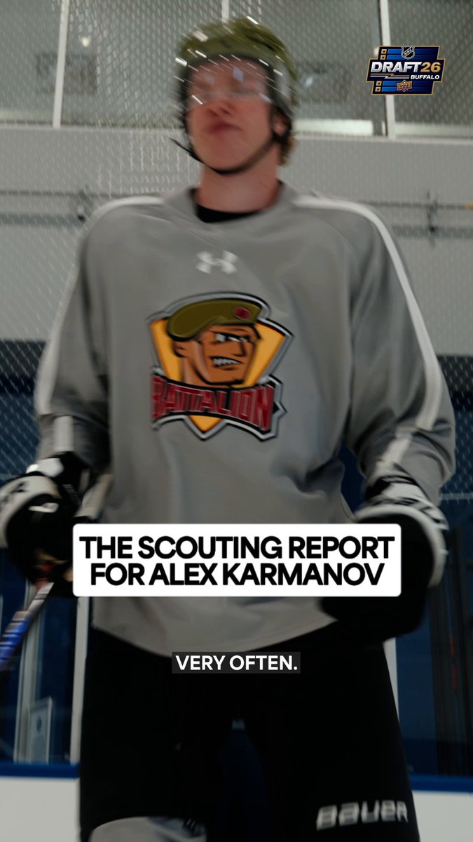 Hey San Jose Sharks fans! Here's what you're getting in seven-footer Alexander Karmanov! 🤯 #NHLDraft
