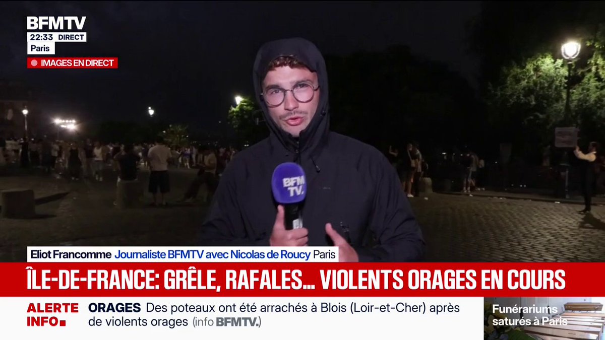 Météo: les orages et les éclairs s'enchaînent à Paris