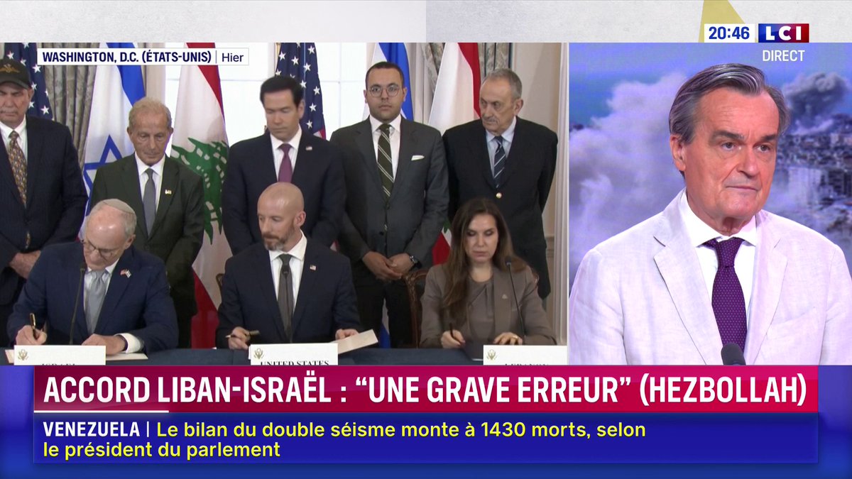 🗣️ Accord-cadre entre le Liban et Israël : "Je pense qu'il y a de nombreuses questions qui risquent de rendre cette mise en œuvre très problématique", explique Gérard Araud 📺 Un œil sur le monde avec ✦ Margot Haddad ✦ sur LCI