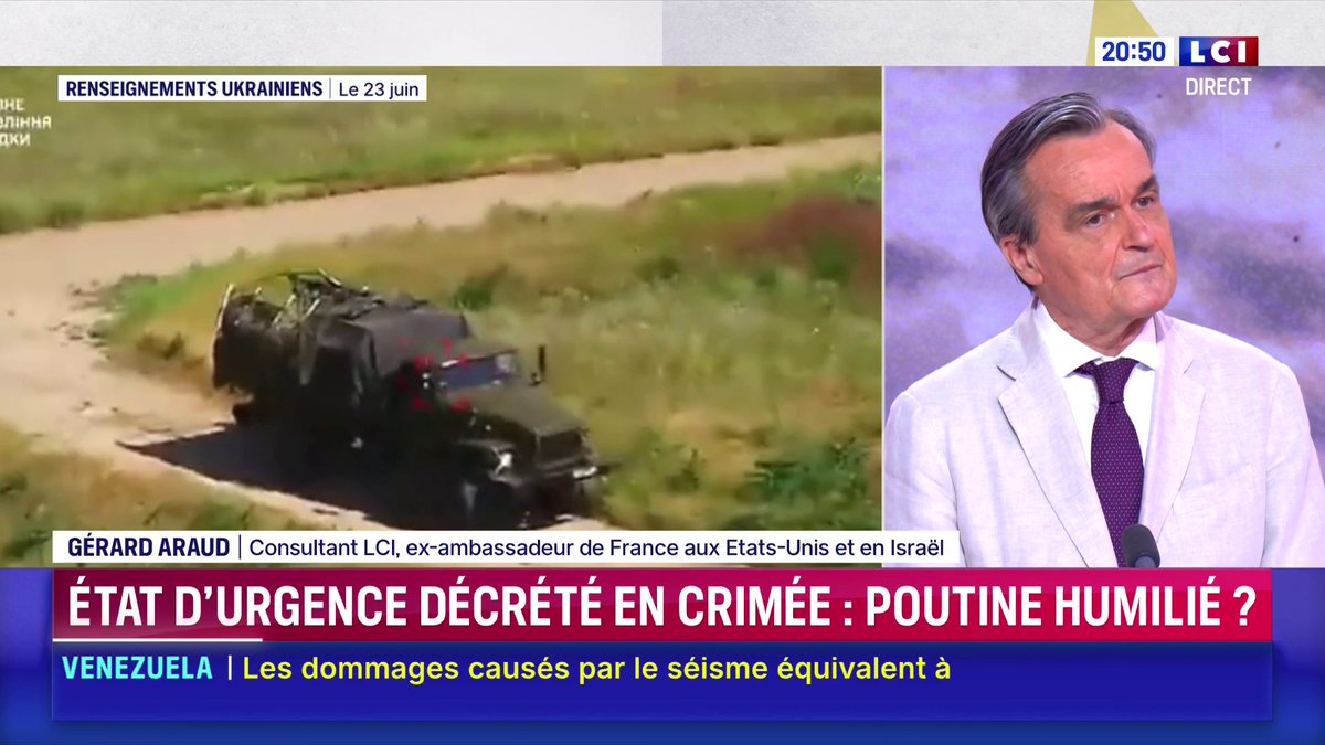 🗣️ "Je pense que la Russie est en train de traverser une période sombre dans la guerre qu'elle a déclenché elle-même contre l'Ukraine", estime Gérard Araud précisant néanmoins "que rien n'est joué aujourd'hui". 📺 Un œil sur le monde avec ✦ Margot Haddad ✦ sur LCI