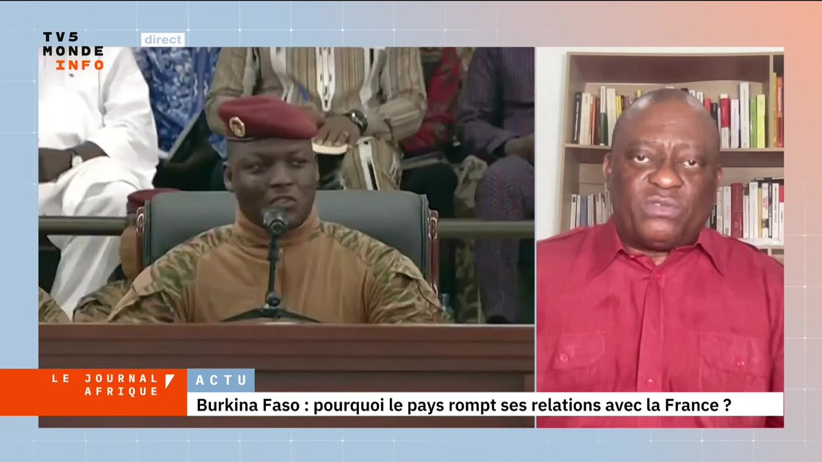 Rupture des relations diplomatiques entre le Burkina Faso et la France : "pas vraiment une surprise" d'après notre correspondant TV5MONDE au Sahel. Les relations entre Paris et Ouagadougou se sont fortement dégradées lors de l'arrivée au pouvoir du capitaine Ibrahim Traoré.
