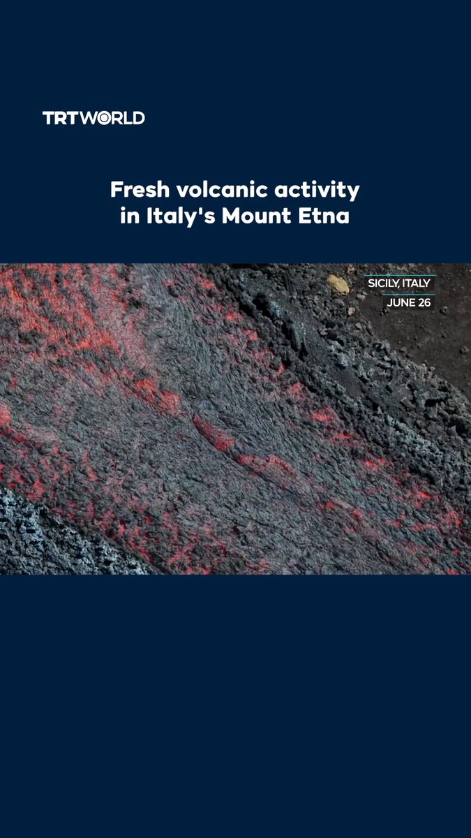 🇮🇹 Mount Etna kicked into higher gear today, with new lava flows spilling from its eastern side and seismic activity picking up. Italian authorities raised the alert level from green to yellow and are closely watching Europe’s most active volcano. While it looks dramatic, volcanologists say there’s no threat to the towns below right now. Writer: Lucas