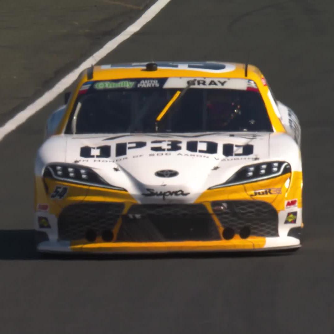 An unfortunate end for the No. 54 of Taylor Gray, who was on pace for a top-5 finish.