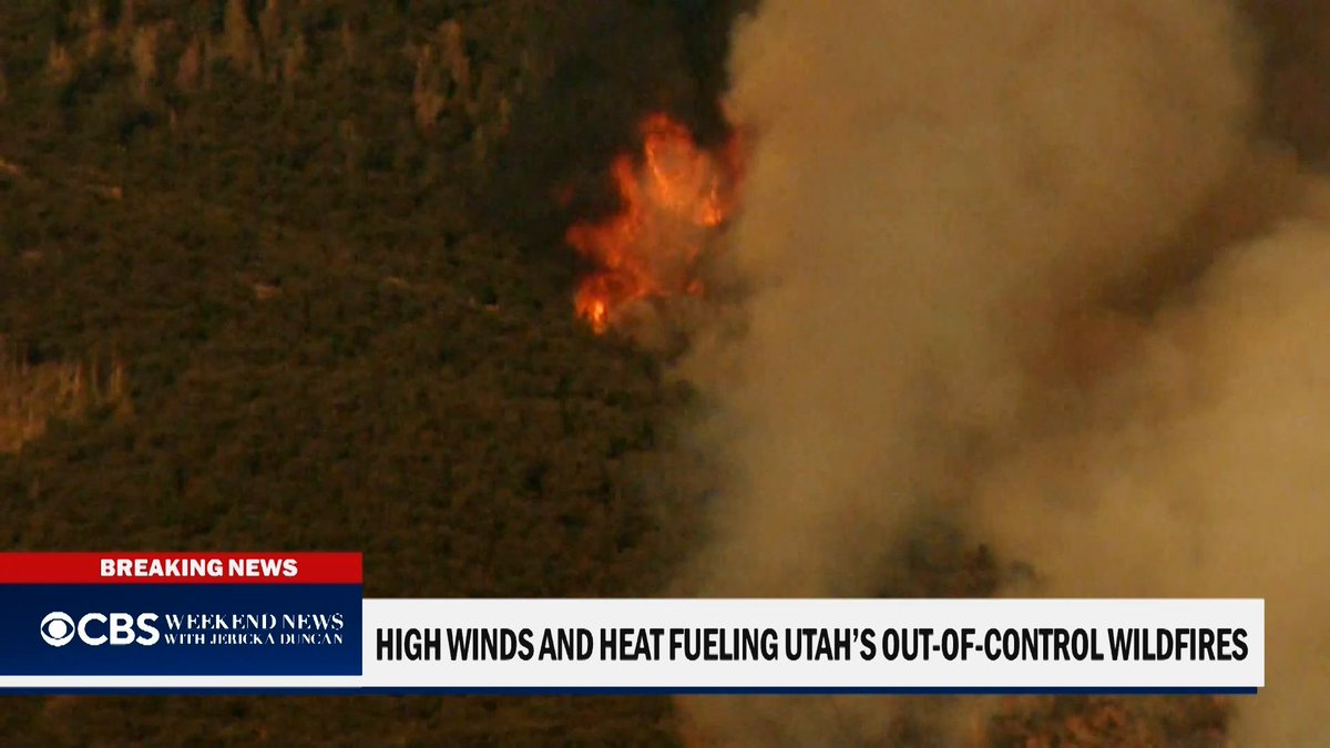 At least a dozen new fires have erupted in Utah in the last 24 hours as crews continue battling the Cottonwood Fire, which started earlier this week, and has now scorched nearly 100,000 acres. Utah's governor says the fire is the most destructive wildfire in state history for property loss.