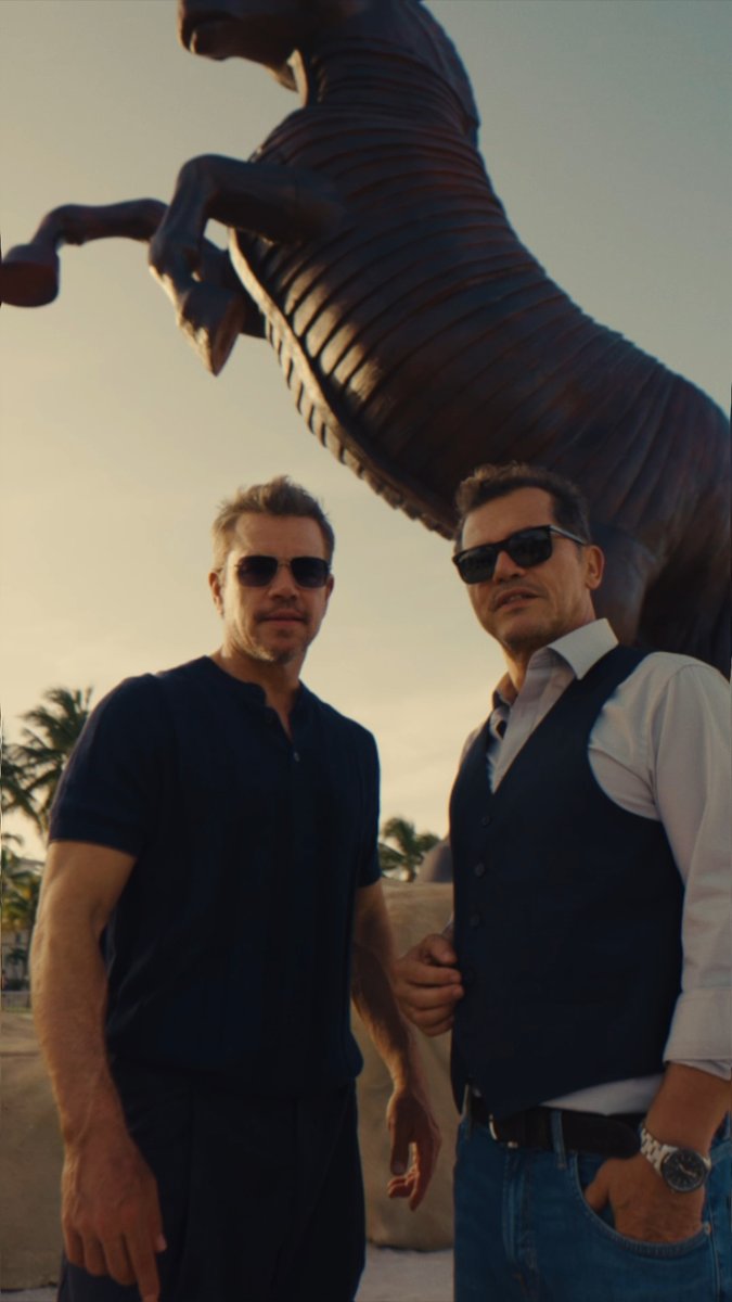 Matt Damon and John Leguizamo welcome the Trojan Horse on the shores of Miami Beach. Experience The Odyssey in theaters July 17.