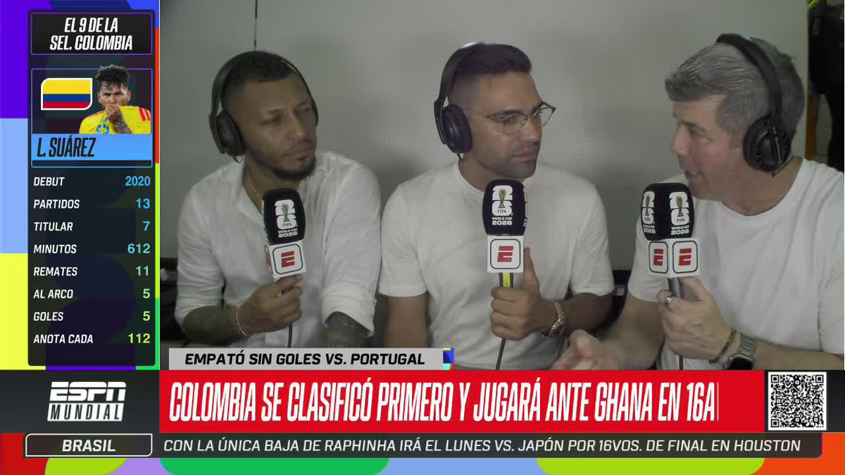 ¡El análisis del empate entre Colombia y Portugal! Fernando Palomo ESPN®️: "Hoy Colombia dejó a Portugal PIDIENDO LA HORA Y ARRASTRANDO LAS PIERNAS". #ESPNMundial 📺 Mira los mejores partidos de la #FIFAWorldCup por ESPN, en el Plan Premium de #DisneyPlus