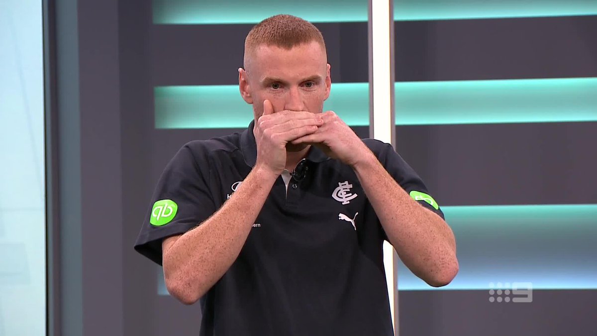 "I was just hoping that we won and I got a kick" 😂 Matt Cottrell tells us how his harmonica made its way into the Blues' song last week – and gets put on the spot by TJ 😅 #9AFLSFS | Watch on 9 & 9Now 🖥️