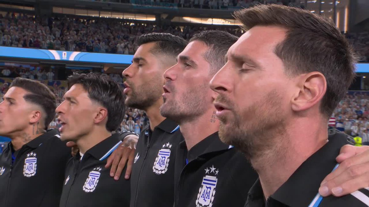 EL HIMNO ARGENTINO, EN EL MUNDIAL. ❤️🇦🇷