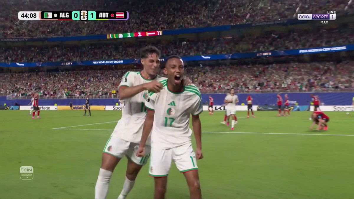 رفيق بلغالي يدرك التعادل لمنتخب الجزائر ويشعل المباراة ⚽️🇩🇿🔥 📦 اشترك الآن 👇 🔗 📱 #كأس_العالم2026 | #مونديال2026 | #كأس_العالم #beINWC26 | #FIFAWorldCup2026 | #FIFAWorldCup