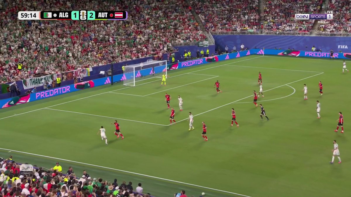 النجم رياض محرز يسجل هدف التعادل للجزائر بيسارية قوية ⚽️🇩🇿 #كأس_العالم2026 | #مونديال2026 | #كأس_العالم #FIFAWorldCup2026 | #FIFAWorldCup | #beINWC26