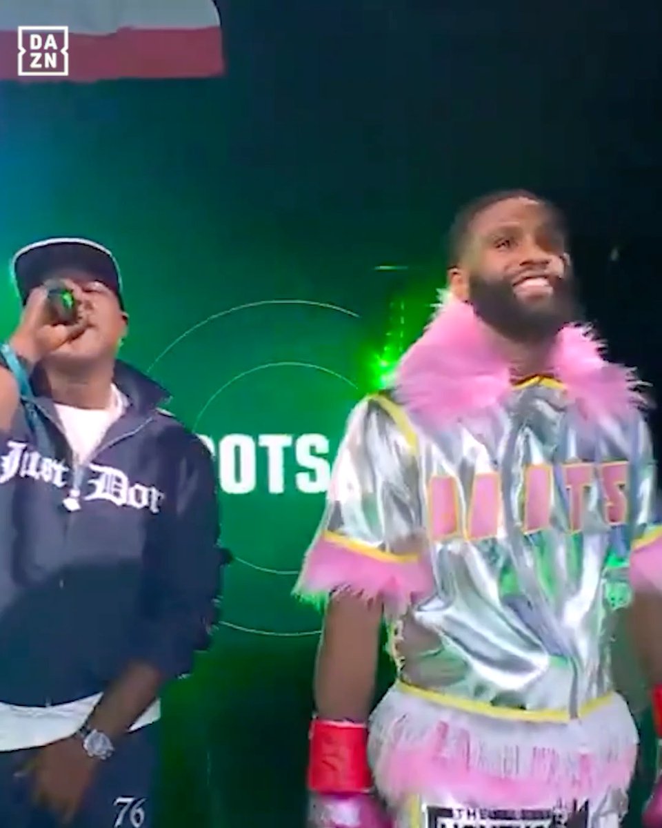 Jaron 'Boots' Ennis makes his entrance with Jadakiss 🔥 #ZayasBoots live on DAZN now 📺