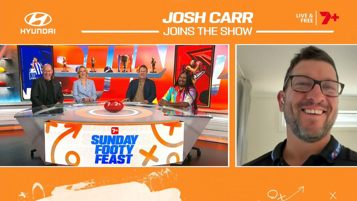Browny asking Josh Carr the hard-hitting questions 😂