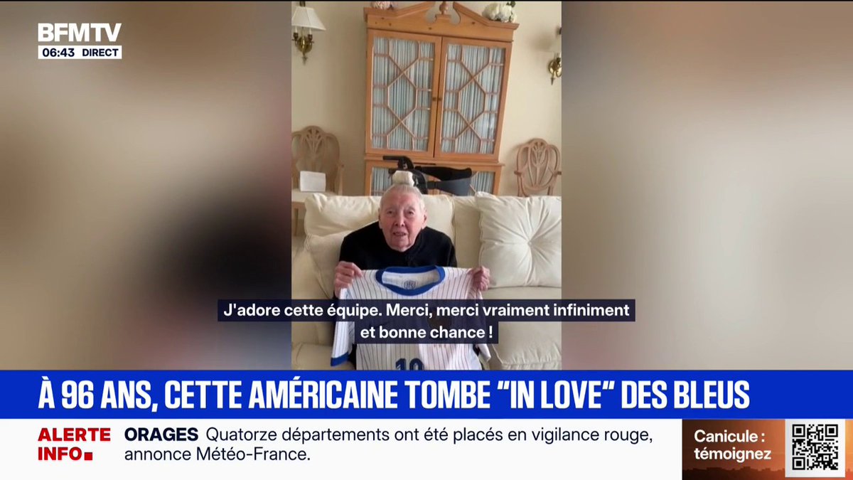💬"J'adore cette équipe" Cette Américaine de 96 ans est devenue une supportrice inattendue des Bleus