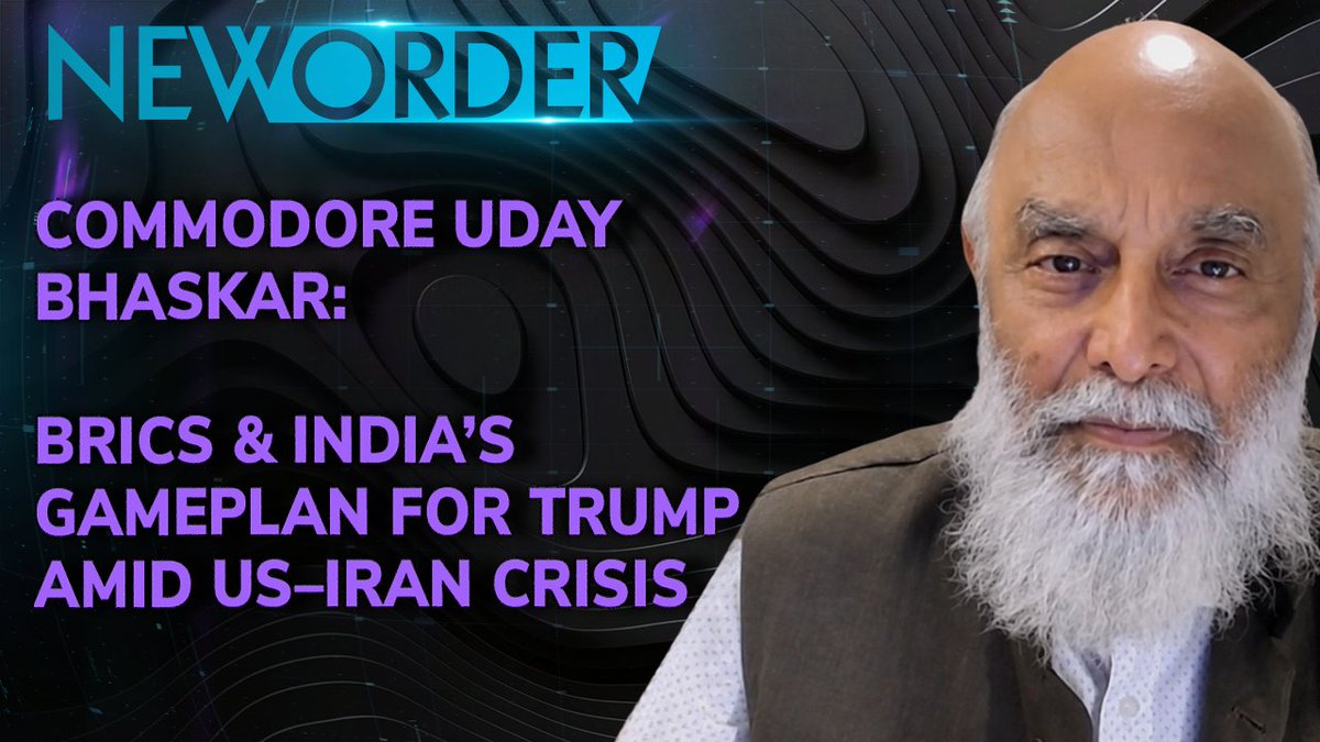 🚨 NEW EPISODE OF NEW ORDER 🌐 BRICS ‘UP & RUNNING’: How India🇮🇳 Will Navigate US-Iran Conflict & Tensions With Trump—C. Uday Bhaskar How is India navigating maintaining ties with the US while being the Chair of BRICS in 2026? What’s next for India-Iran relations after the US-Israeli war on Iran? What’s India’s strategy for navigating increasing threats from the USA? We discuss all this and more with Commodore C. Uday Bhaskar, Director of the Society for Policy Studies. C Uday Bhaskar