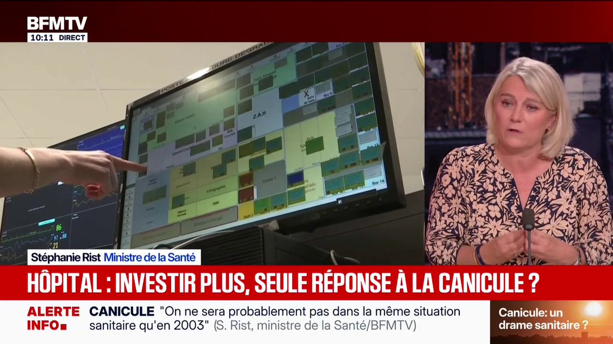 Canicule: Stéphanie Rist évoque une "augmentation d'appels au Samu entre 40 et 60%"