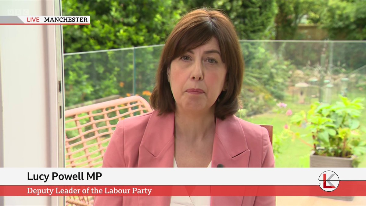 "We have a parliamentary democracy, where the PM is chosen by MPs” Labour deputy leader Lucy Powell defends not calling for a general election despite calling for one when Liz Truss was forced to resign which she says was a “particular time” #BBCLauraK