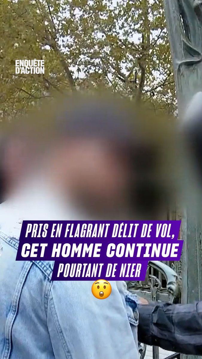 « Les policiers lui montrent la vidéo de ses exploits » Malgré son arrestation en flagrant délit de vol dans une voiture près des Champs-Élysées, cet homme continue à nier les faits. #EnquêtedAction « Paris sous tension : la BAC contre-attaque ! », en streaming sur W9 et M6+