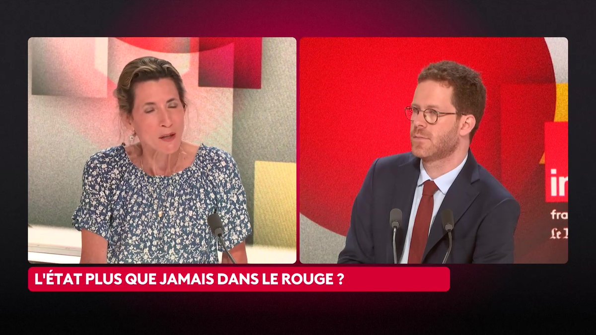 Finances publiques : "On est assis sur un baril de poudre", alerte David Amiel. "La charge de la dette, uniquement ce qu'on paye en intérêts à nos créanciers, c'est un Fonds vert tous les trois jours", indique le ministre. #QuestionsPol
