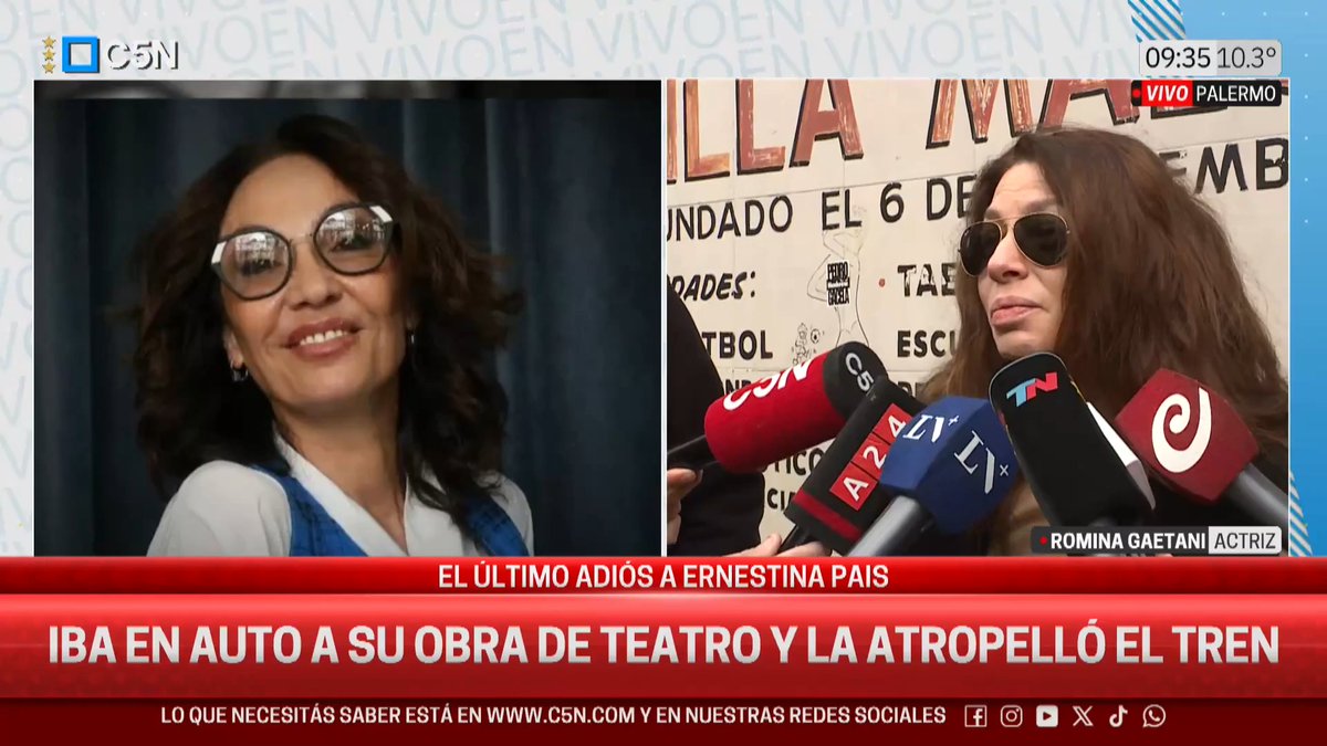 #AHORA | La angustia de Romina Gaetani en el velorio de Ernestina Pais: "Estaba escribiendo el libro de su vida" 📲 #C5N en vivo: