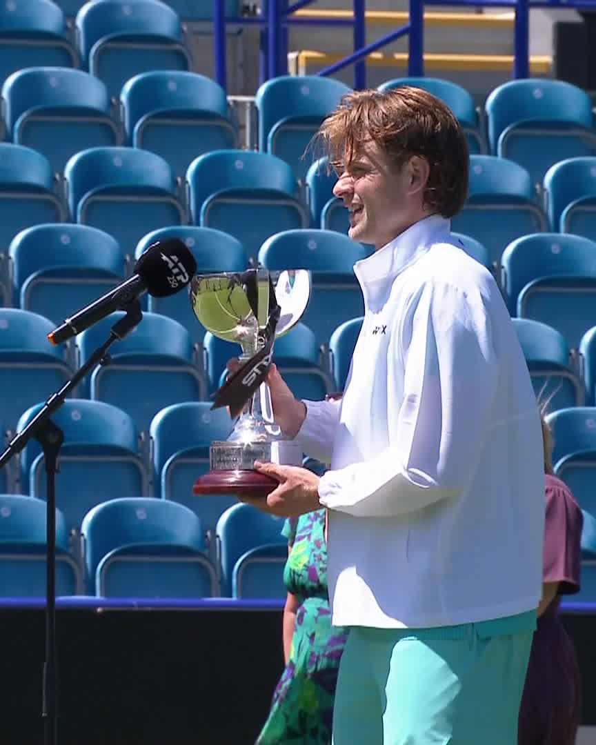 A day to remember for Zizou Bergs 🏆🌱 #LexusEastbourneOpen