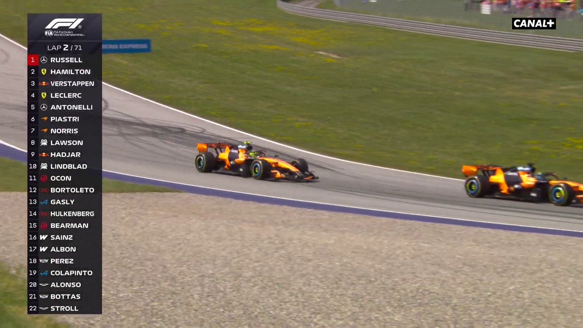 QUEL DÉBUT DE GRAND PRIX 🤯 Deux premiers tours de folie ! Le suite du #AustrianGP c'est sur CANAL+ 🤩 #F1
