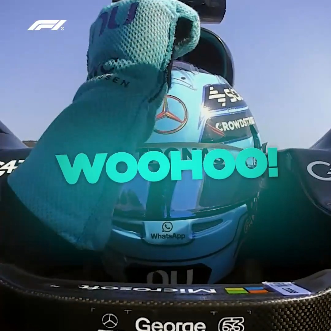 "Yabba dabba doo!" 👏 It's George Russell's day in Austria! 🙌 #F1 #AustrianGP