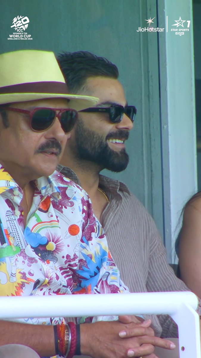 KING KOHLI AT THE LORD’S. 🐐 - Shikhar Dhawan, Ravi Shastri and Anushka also attended.