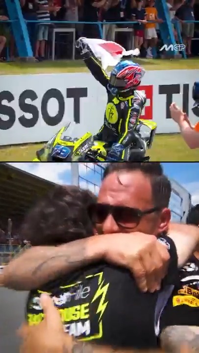 The emotions of who's been there since day 1 🥹 No one was happier nor prouder of Ai Ogura than his former crew chief Norman Rank today ❤️ #DutchGP 🇳🇱