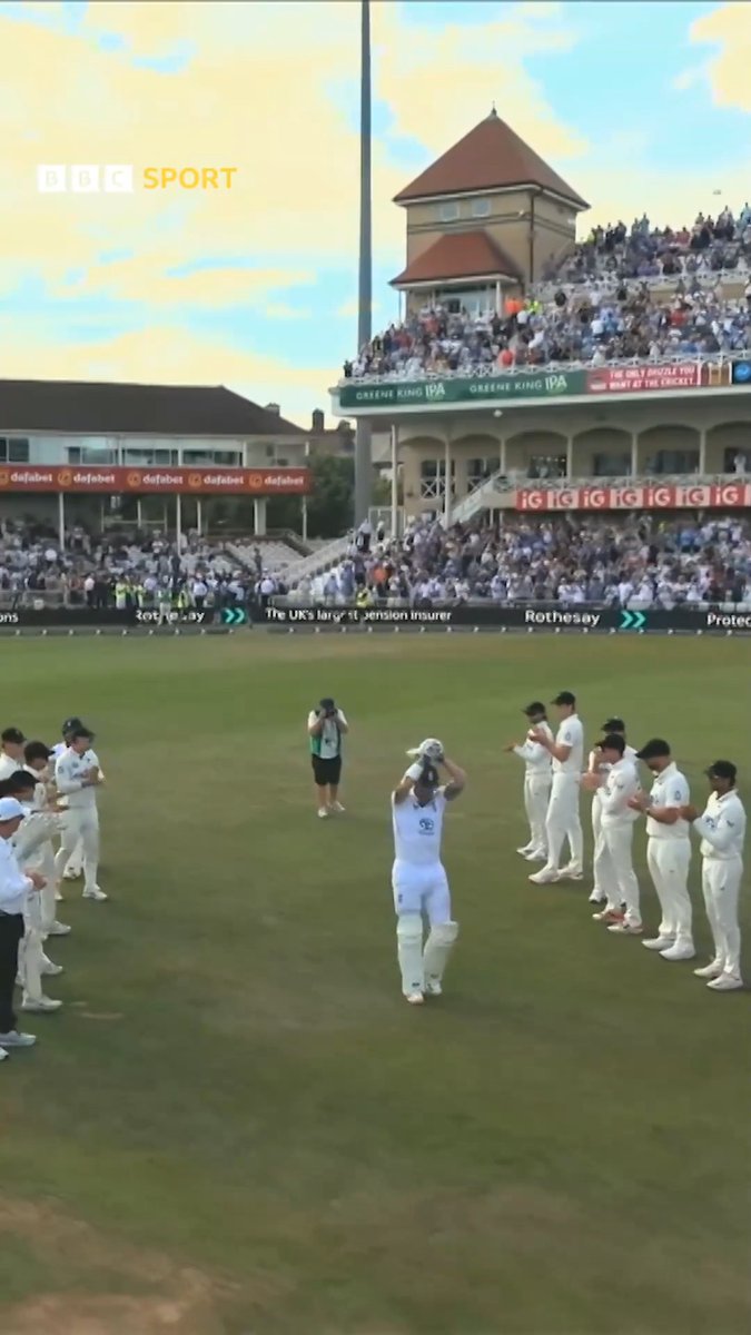 Two hours ago, it was announced that Ben Stokes will retire at the end of this Test match. He took a wicket his very next delivery. Now, he's walking out to open the batting.
