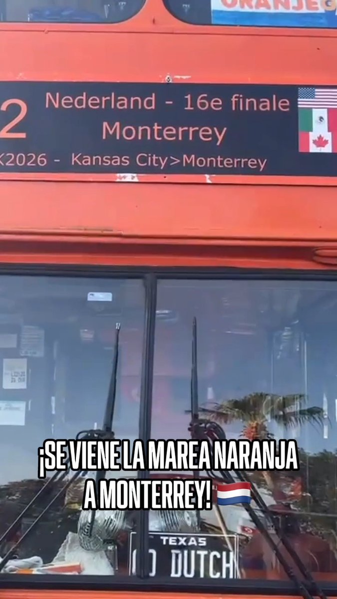 ¡PAÍSES BAJOS YA VIAJA RUMBO A MONTERREY! 🤠 🇳🇱 El famoso autobús de la Naranja Mecánica se dirige a México para la invasión de la Sultana del Norte ⚽ 🧡 Vía: X/dutchorangebus