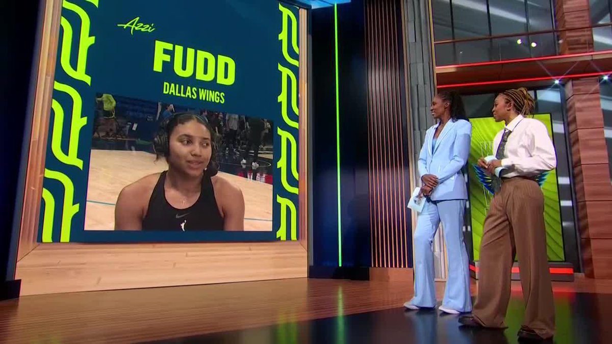 Steph Curry Adam Sandler Kerry Washington Beyoncé Azzi Fudd has spoken on who she wants to see at a Dallas Wings game!