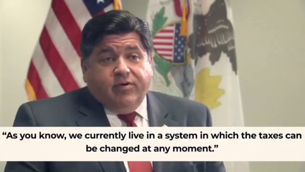 JB Pritzker actually said there's "no guarantees" your taxes won't change at any moment.
