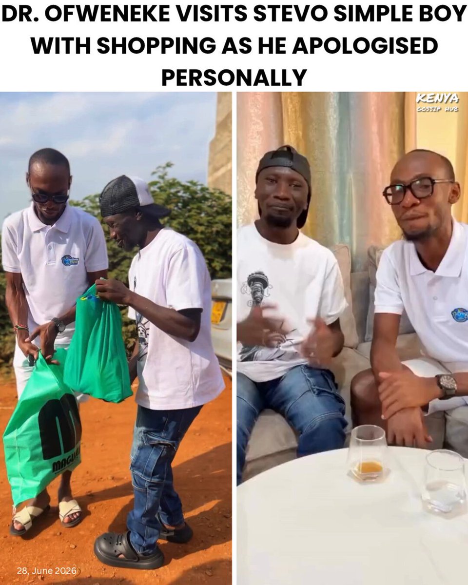 Dr. Ofweneke visits Stevo Simple Boy at his house with shopping as he personally apologized for the harsh comments made at his podcast.